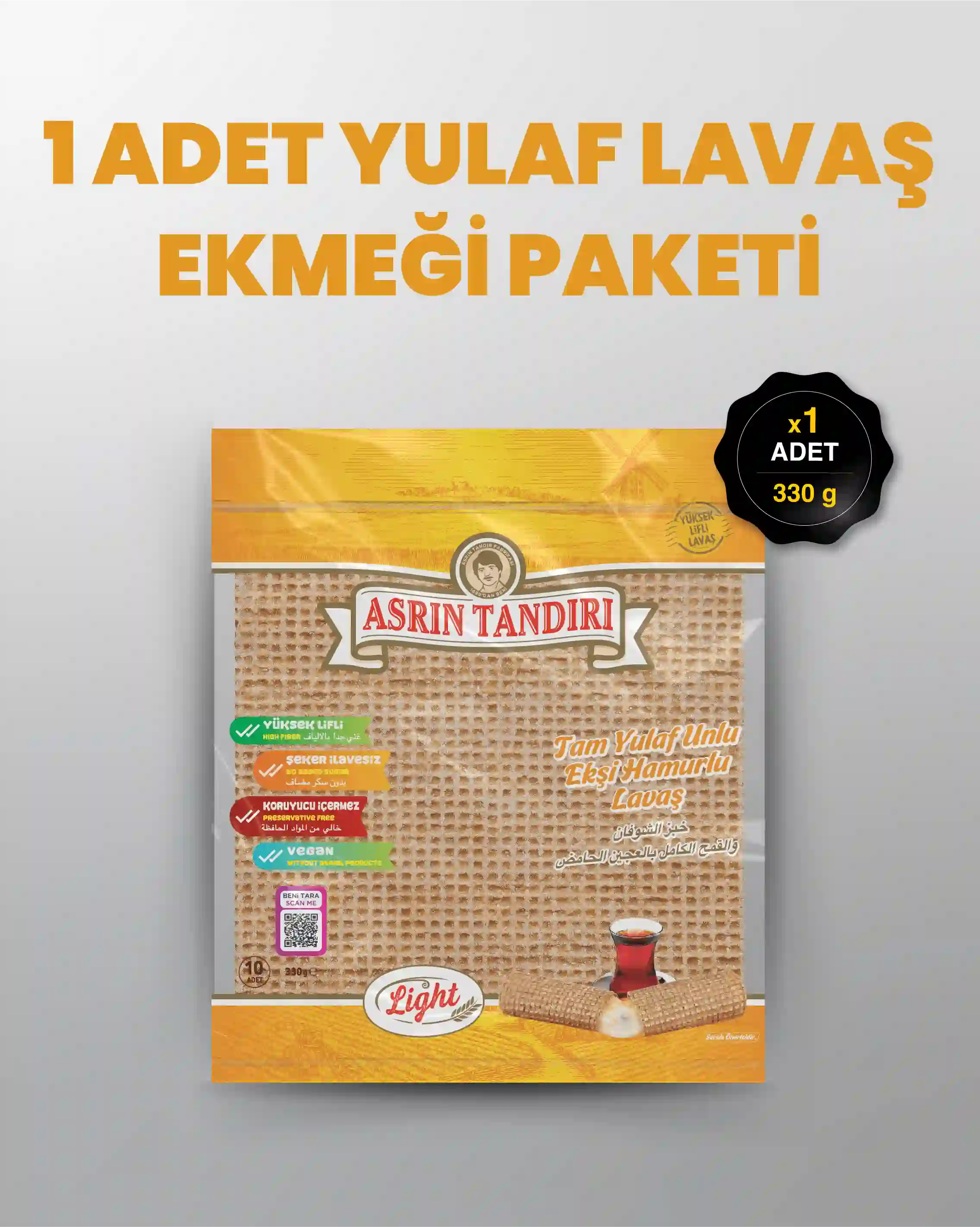 4'LÜ PAKET LAVAŞ SETİ ( 4 Paket Paket Ekşi Hamurlu Yulaflı Lavaş Tandır Ekmeği)